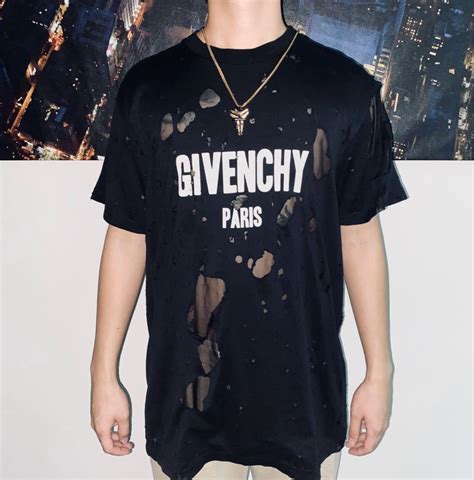 givenchy destroyed t shirt fake|how to find givenchy clothes.